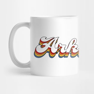 Arkansas Rainbow Text Design Mug